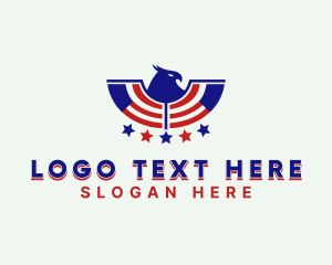 America - Eagle Patriotic logo design
