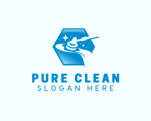 Cleaning Floor Scrubber  logo design