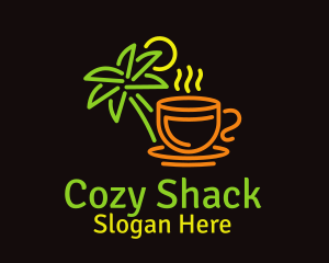 Shack - Neon Tropical Tea logo design