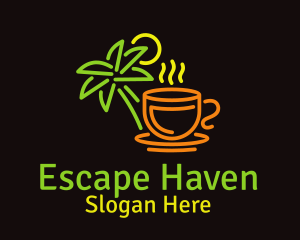 Escape - Neon Tropical Tea logo design