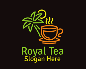 Neon Tropical Tea logo design