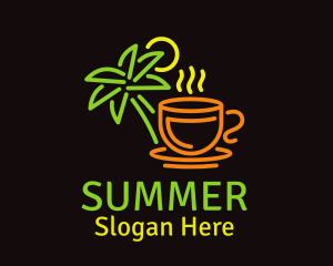 Neon Tropical Tea logo design