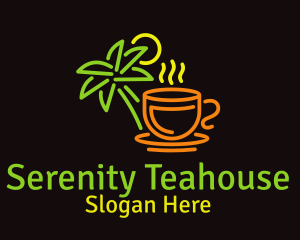 Neon Tropical Tea logo design