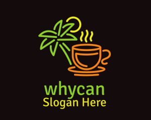Coffee - Neon Tropical Tea logo design