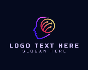 Digital - Human Artificial Intelligence Technology logo design