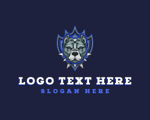 Boxer Dog - Bulldog Shield Guard logo design