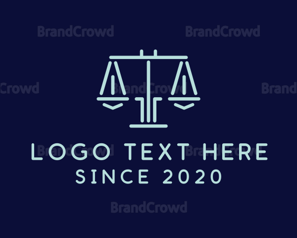 Legal Lawyer Attorney Scales Logo