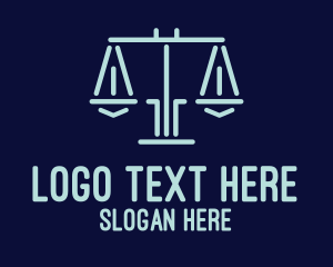 Legal Lawyer Attorney Scales Logo