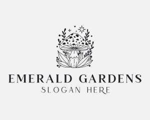 Mushroom Organic Plant logo design