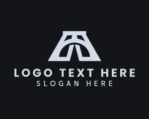 Company - Bridge Architect Letter A logo design