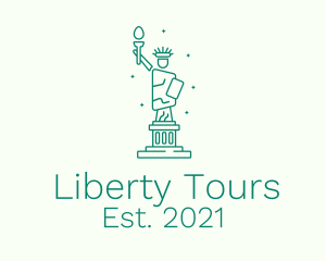 Statue Of Liberty - Minimalist Statue of Liberty logo design