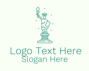 Minimalist Statue of Liberty Logo