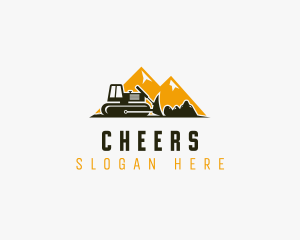 Mountain - Front Loader Equipment Machinery logo design