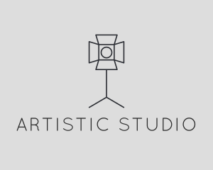 Studio - Photography Studio Lighting Spotlight logo design