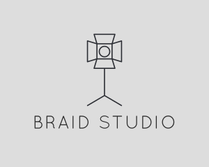 Photography Studio Lighting Spotlight logo design