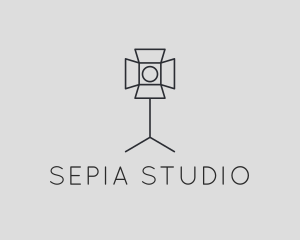 Photography Studio Lighting Spotlight logo design