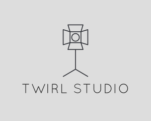 Photography Studio Lighting Spotlight logo design