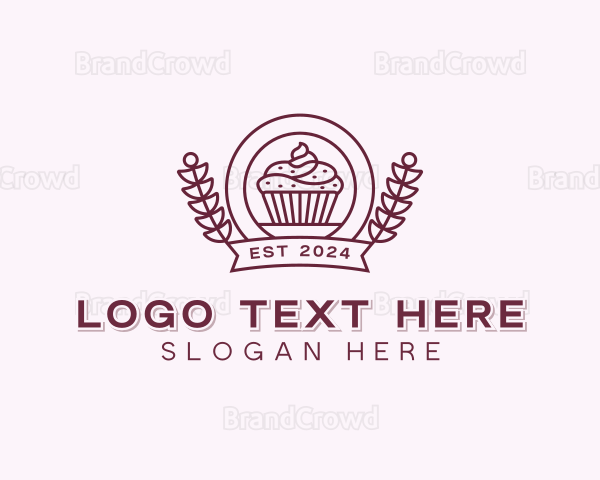 Wheat Cupcake Confectionery Logo