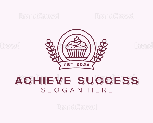 Wheat Cupcake Confectionery Logo