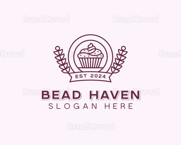 Wheat Cupcake Confectionery Logo