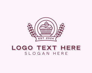 Wheat Cupcake Confectionery Logo