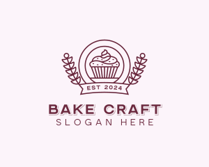 Wheat Cupcake Confectionery logo design