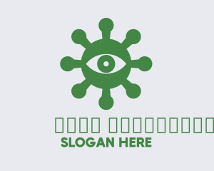 Optometrist - Green Virus Eye logo design