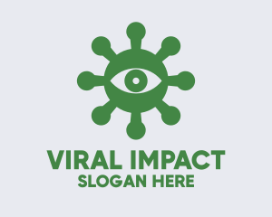 Infection - Green Virus Eye logo design