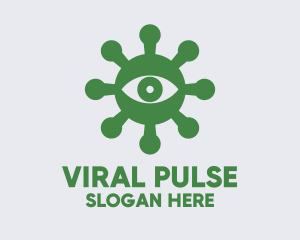 Virus - Green Virus Eye logo design