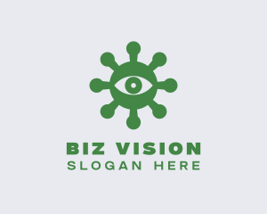 Bacteria Virus Eye  logo design