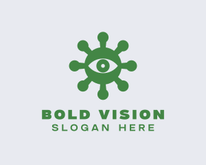 Bacteria Virus Eye  logo design