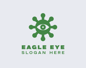 Bacteria Virus Eye  logo design