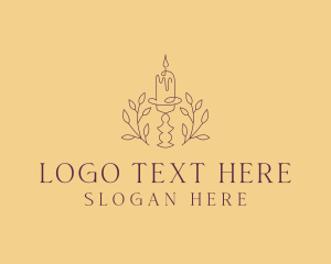 Scented Candle - Candle Home Decor logo design