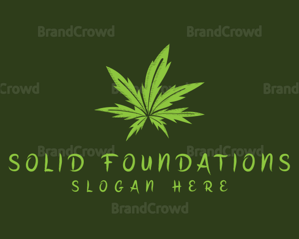 Organic Marijuana Leaf Logo