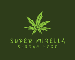 Organic Marijuana Leaf Logo