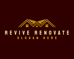 Renovate - Roof House Realty logo design