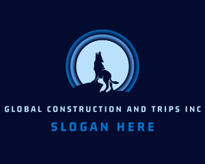 Blue Moon Wolf Logo