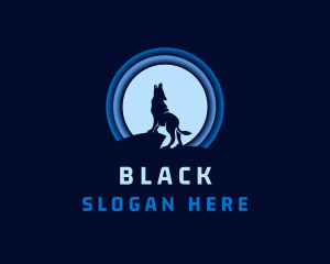 Endangered Species - Blue Moon Wolf logo design