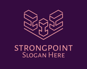 Urban - Isometric Block Outline logo design