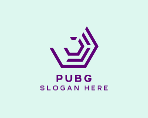 Purple Digital Hexagon Logo