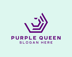 Purple Digital Hexagon logo design