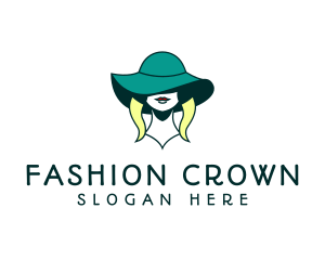 Female Fashion Hat logo design