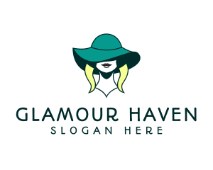 Female Fashion Hat logo design