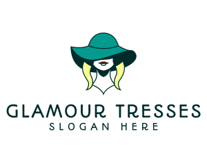 Female Fashion Hat logo design