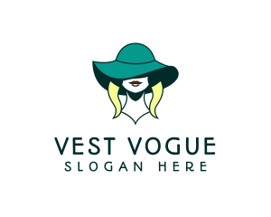 Female Fashion Hat logo design