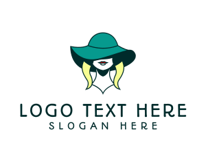 Silhoutte - Female Fashion Hat logo design