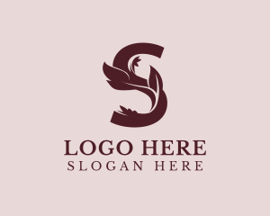 Dermatology - Organic Leaf Letter S logo design