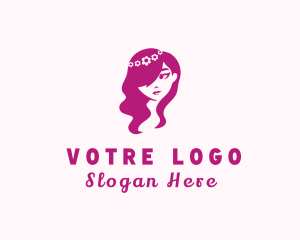 Beautiful - Beautiful Flower Girl logo design