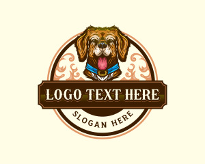 Vintage - Puppy Dog Pet logo design