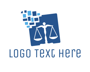 Internet - Digital Law Balance logo design